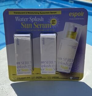 espoir Water Splash Sun Serum Sunscreen SPF 50, 1.69 fl oz, 2-pack EXP 12/2027